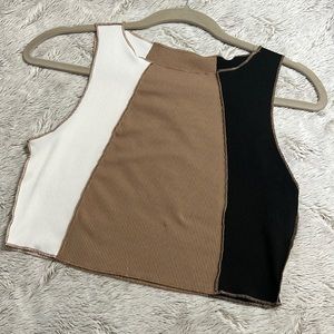 SHEIN tricolor crop top